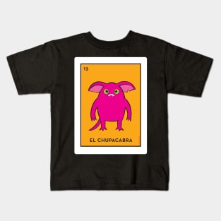 El Chupacabra Lotería Rosa Kids T-Shirt